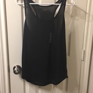 NWOT black razor back tank top